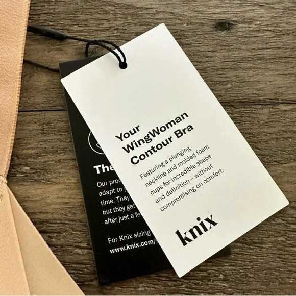 NWT Knix Size 8 wingwoman contour Bra Warm Sand Wireless 40D 42D 40DD 42DD 40E - Picture 11 of 11